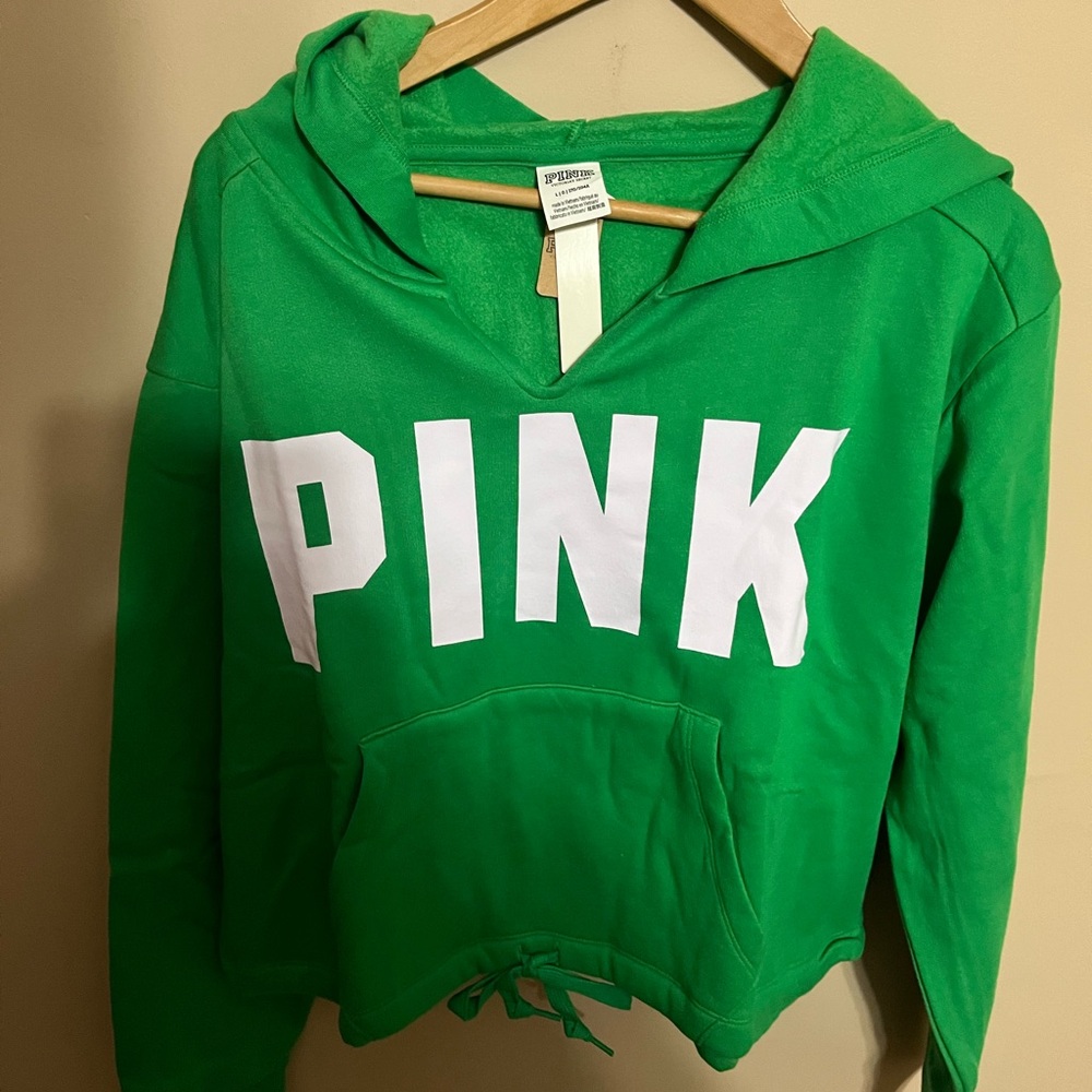 Pink crop hoodie